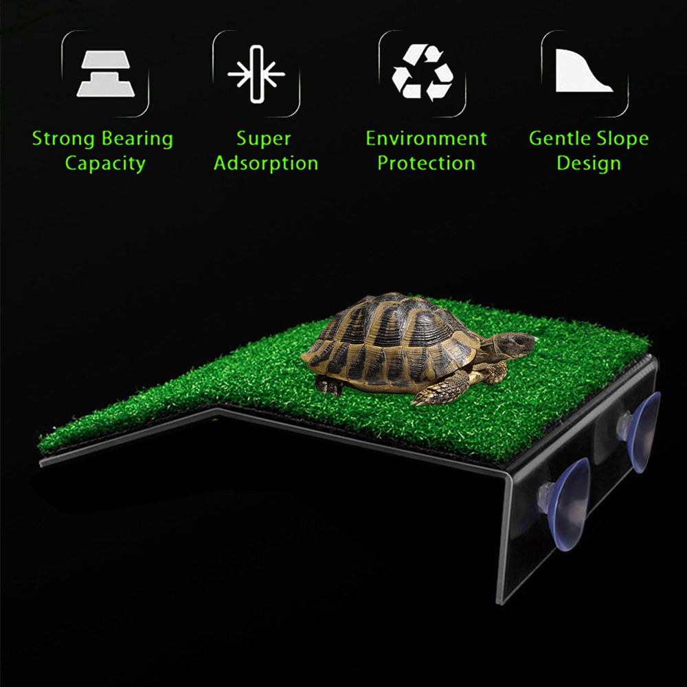 HOTBEST Tortoise Turtle Platform Basking Suction Cup Habitat Terrace Climbing Ladder