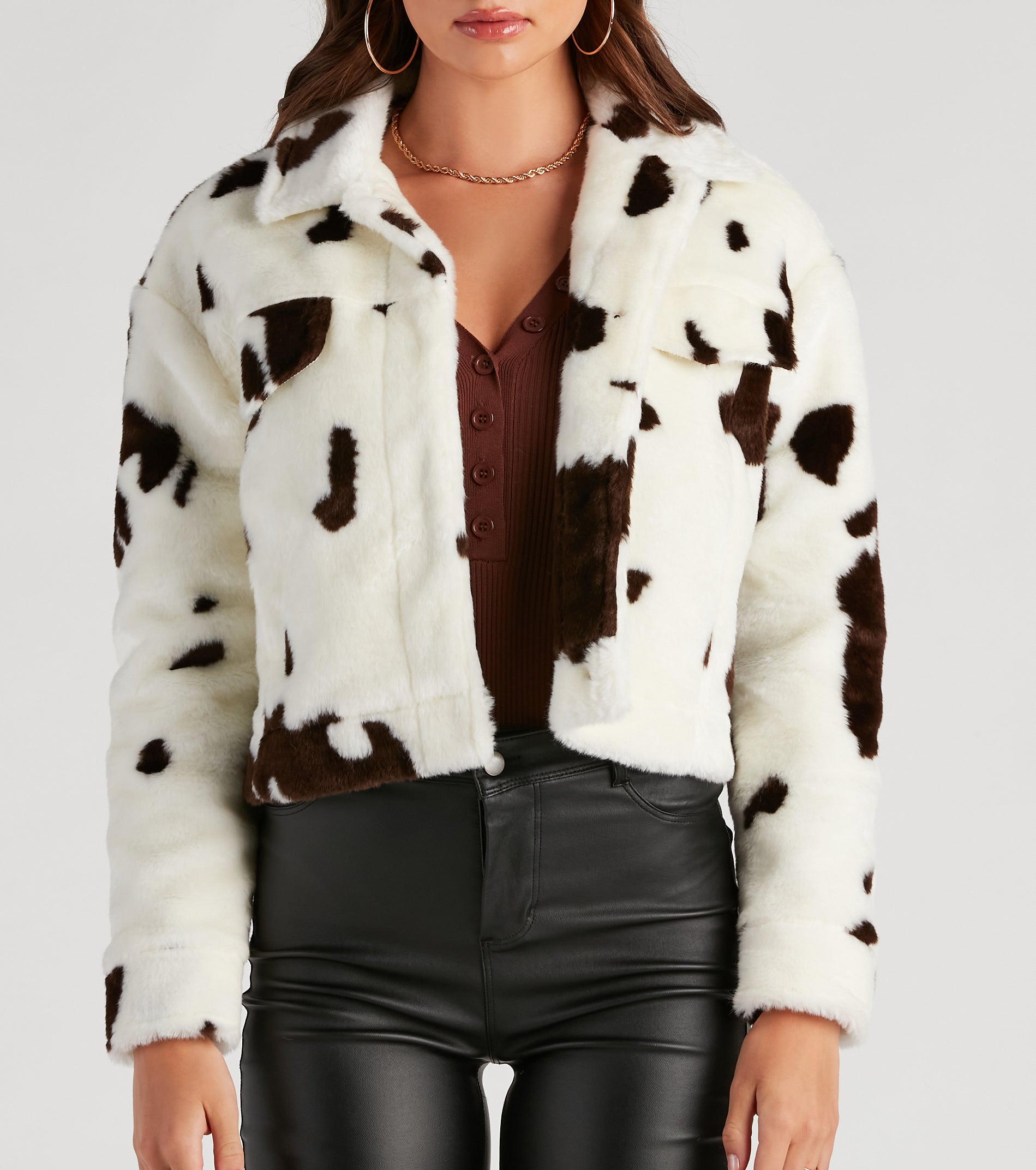 Ahead Of The Herd Cow Print Jacket