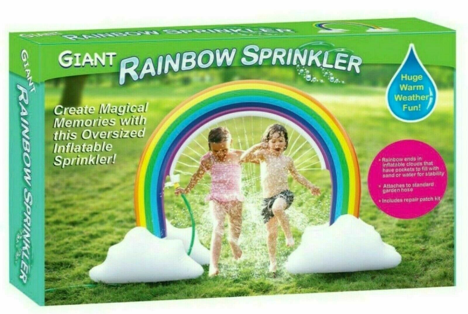 Rainbow Sprinkler Toy for Kids, Inflatable Pool Summer Fun Spray Water Toy, Outdoor Backyard for Children Infants Toddlers, Boys, Girls 3 4 5 6 7 8 Year Old