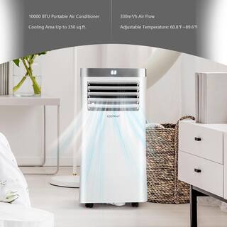 Costway 10000BTU Portable Air Conditioner 3-in-1 Air Cooler with Remote Control FP10123US-WH