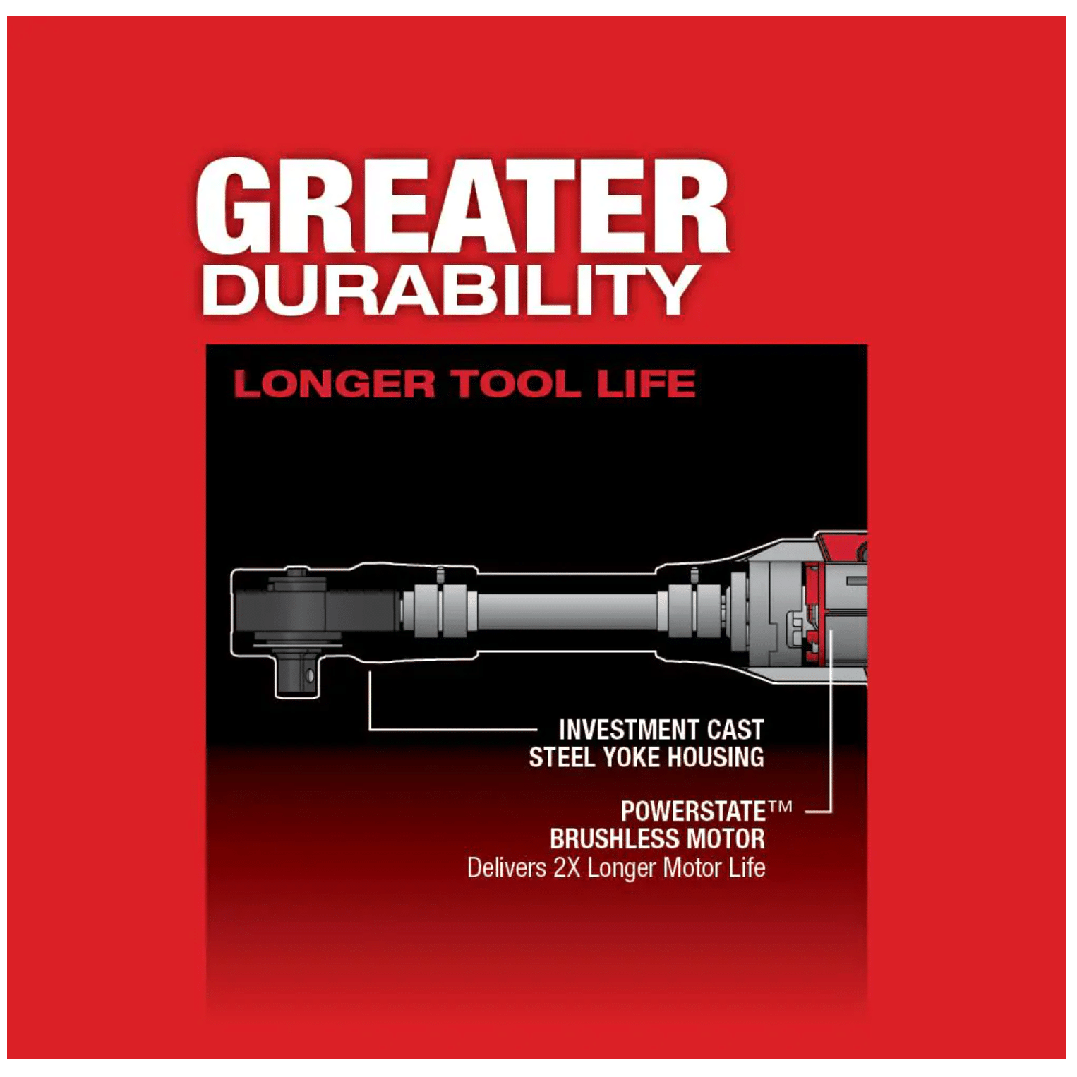 Milwaukee M12 FUEL 12-Volt 3/8 in. Lithium-Ion Brushless Cordless Extended Reach Ratchet， Tool-Only (2560-20)