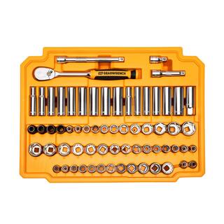 GEARWRENCH 14 in. and 38 in. Drive 90-Tooth Standard and Deep SAEMetric Mechanics Tool Set in 3-Drawer Storage Box (232-Piece) 80949