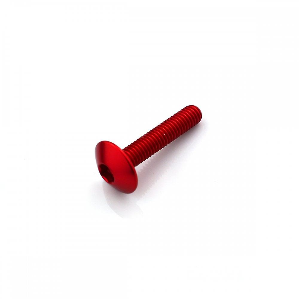 Racebolt Aluminium Dome Head Bolt M6 X 1.0mm X 30mm Red