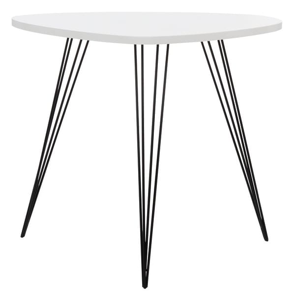 SAFAVIEH Mid-Century Wynton White/ Black Lacquer Modern End Table - 27