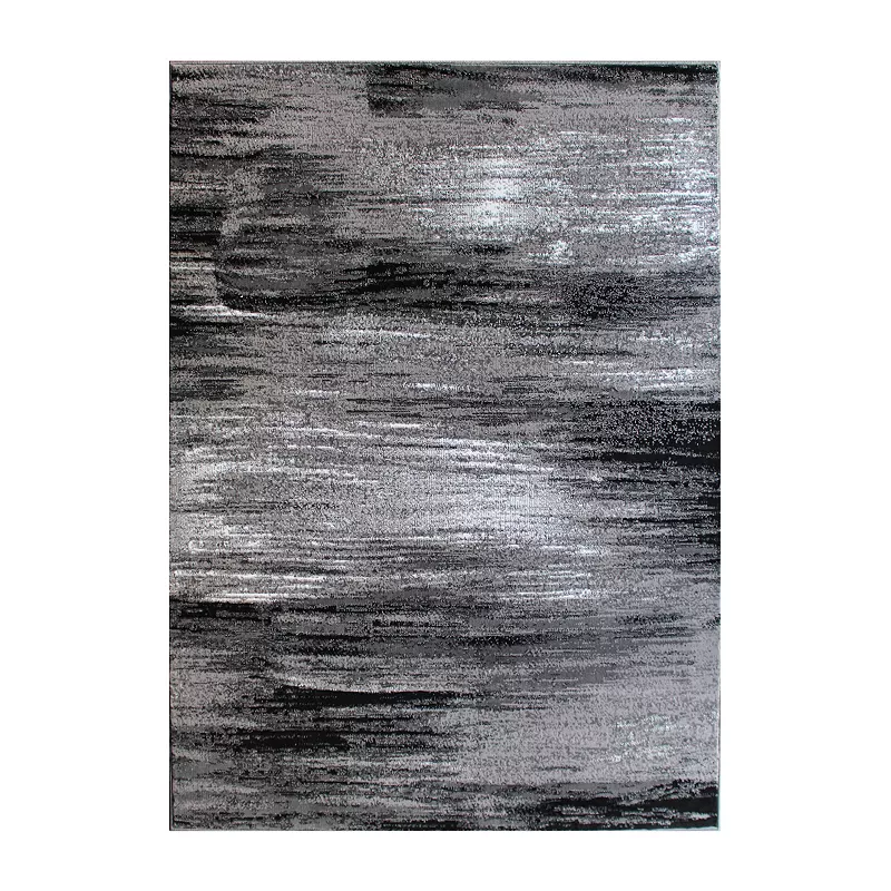 Masada Rugs Masada Rugs Trendz Collection 8'x10' Modern Contemporary Area Rug in Gray， Black and White - Design Trz863