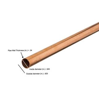 Mueller Streamline 12 in. x 10 ft. Copper Type L Pipe LH04010