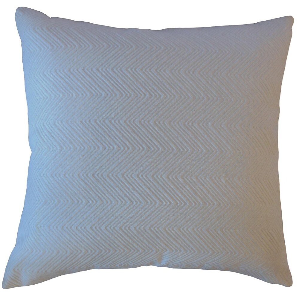 Raman Solid Throw Pillow Snow