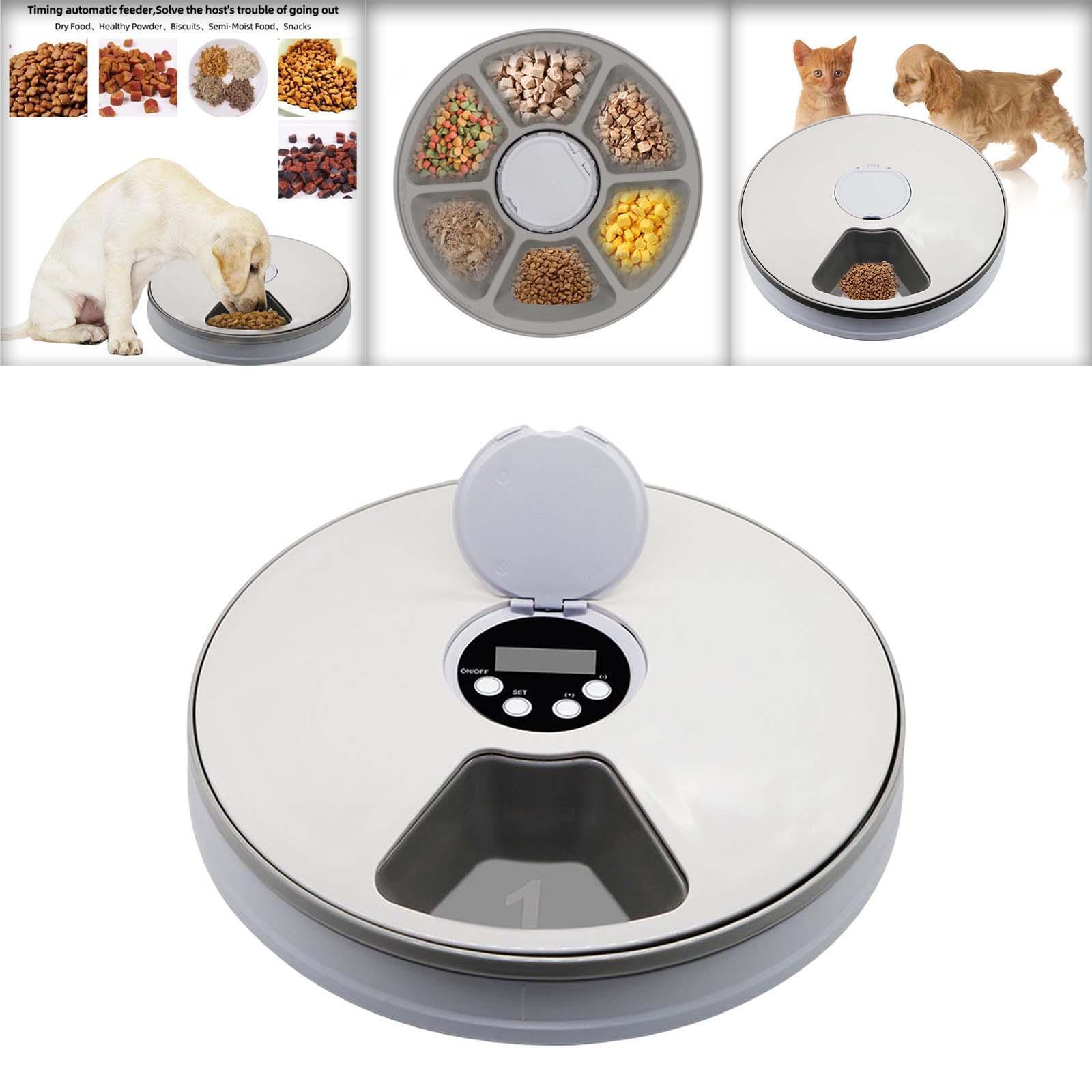 Automatic Pet Feeder 6 Meals 6 Grids Smart Food Dispenser Bowl Pet Supplies