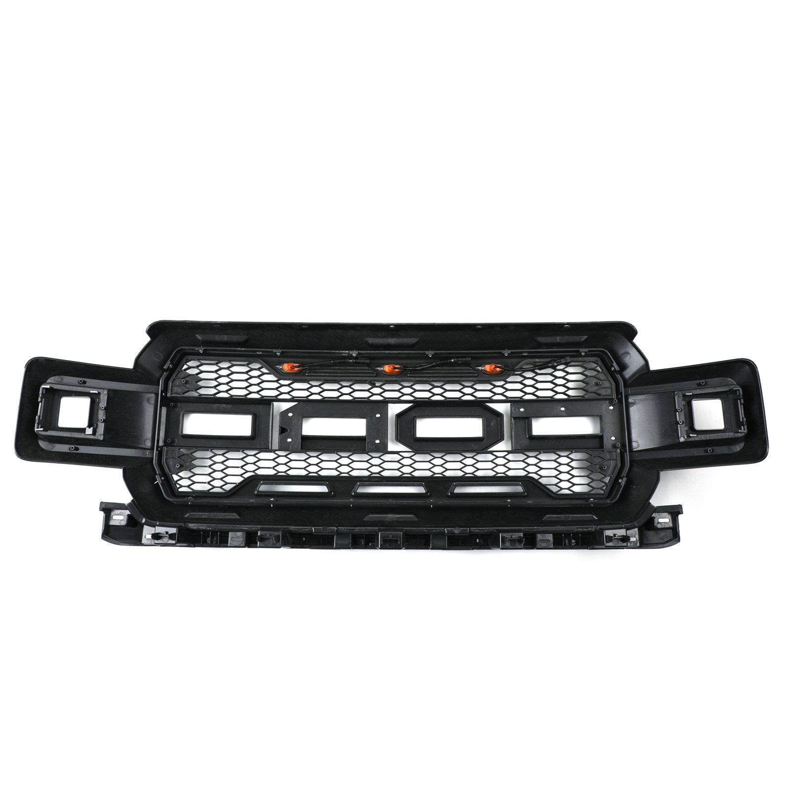 Fit For Ford F150 2018-2020 Honeycomb Grill Amber LED Raptor Style Grill Grille