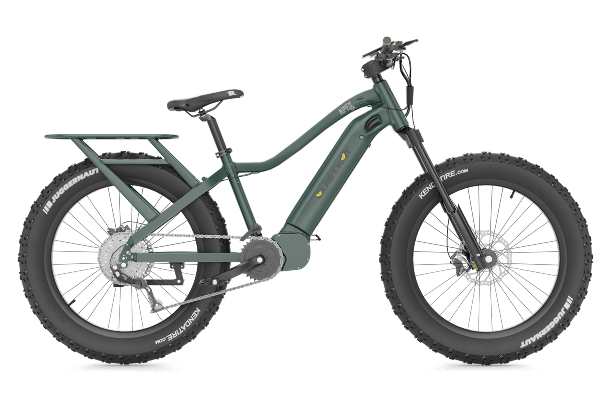 Quietkat APEX E-BIKE Mid Drive Motor Fat Tire Electric Hunting Bike