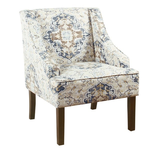 Porch and Den Holman Medallion Pattern Upholstered Swoop Armchair