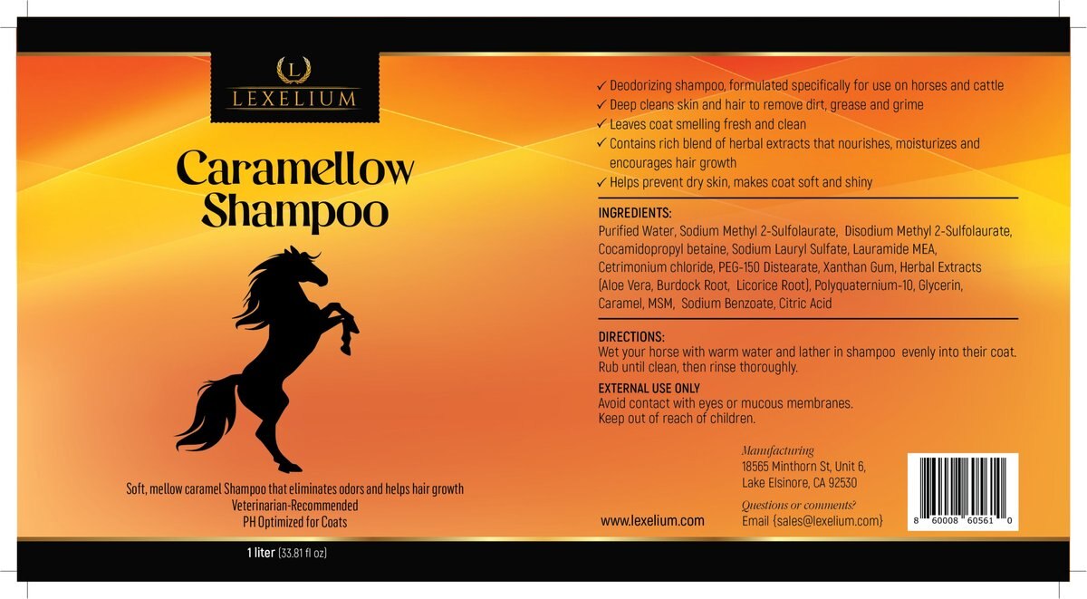 Lexelium Caramellow Horse Shampoo， 1-L