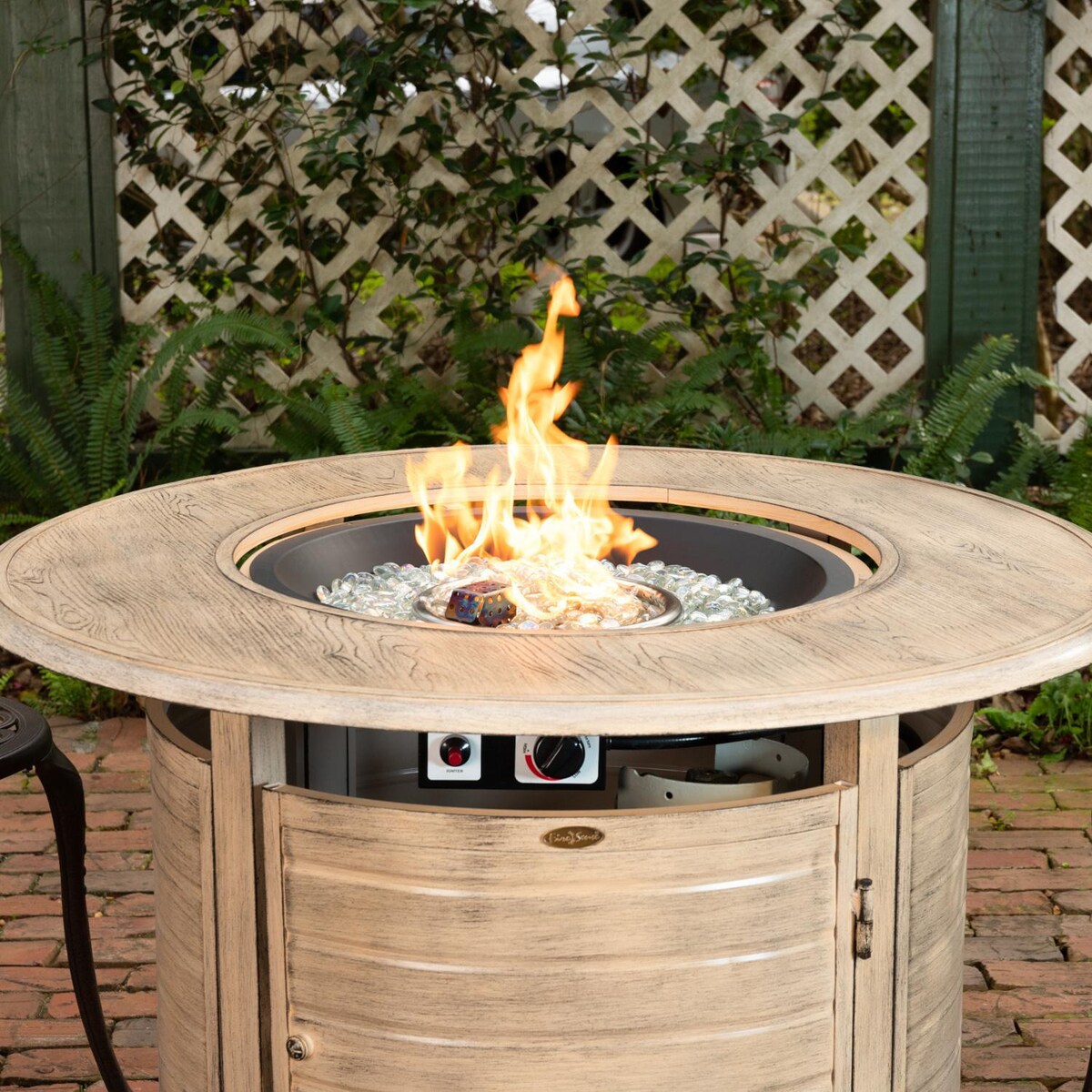 Ultimate Patio Farmview 42-Inch Round Aluminum Natural Gas Fire Pit