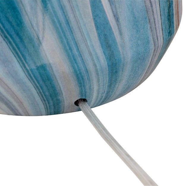 Tall Set Of 2 Swirling Blue Faux Marble White Tapered Drum Shade For Bedroom Living Room Bedside