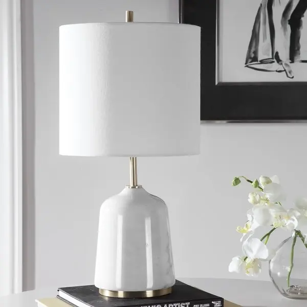 Uttermost Eloise White Marble Table Lamp