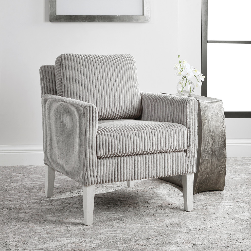 Cavalla Gray Accent Chair   Farmhouse   Armchairs And Accent Chairs   by Ownax  Houzz