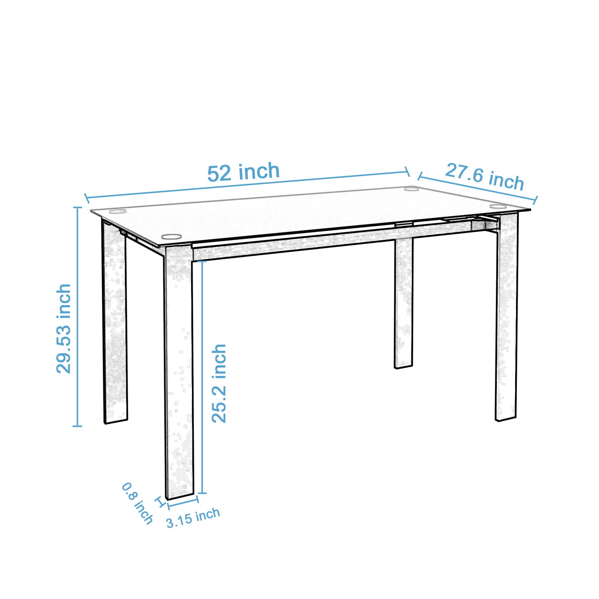 Andoer Safety and easy Multi-function Table For Dining, Living Room