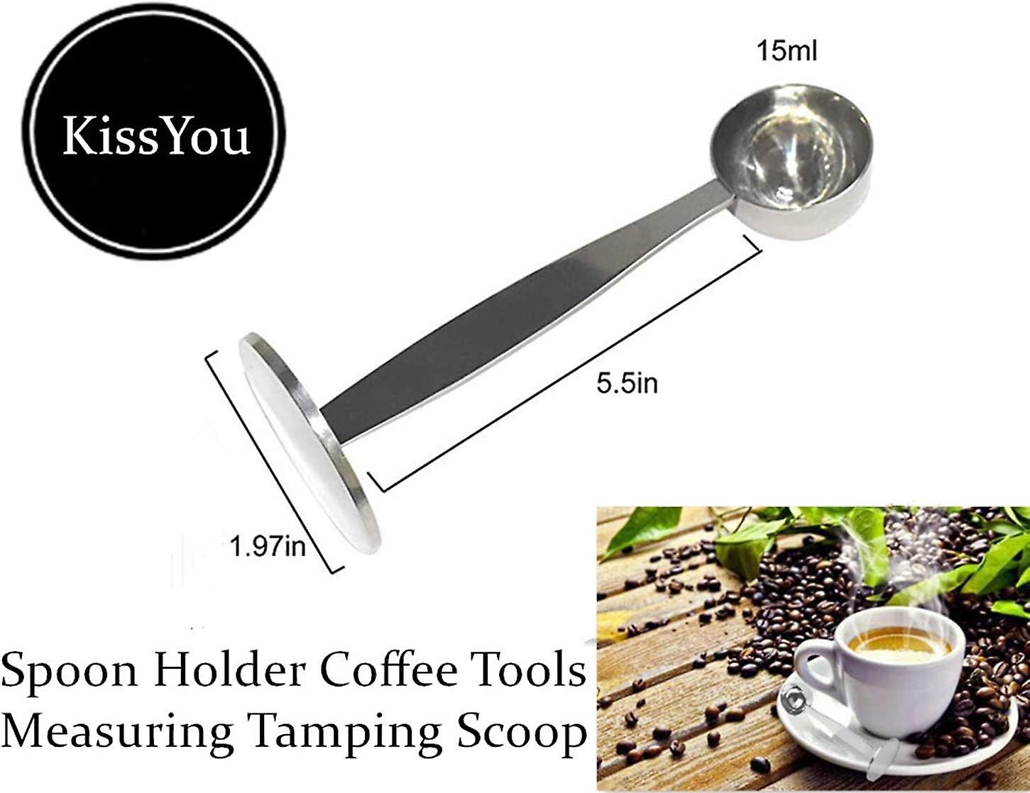 Coffee Scoop Stainless Steel Dual-purpose Coffee Spoon Multi Function Two-in-one Measuring And Tamping Coffee Spoon Tea Scoops