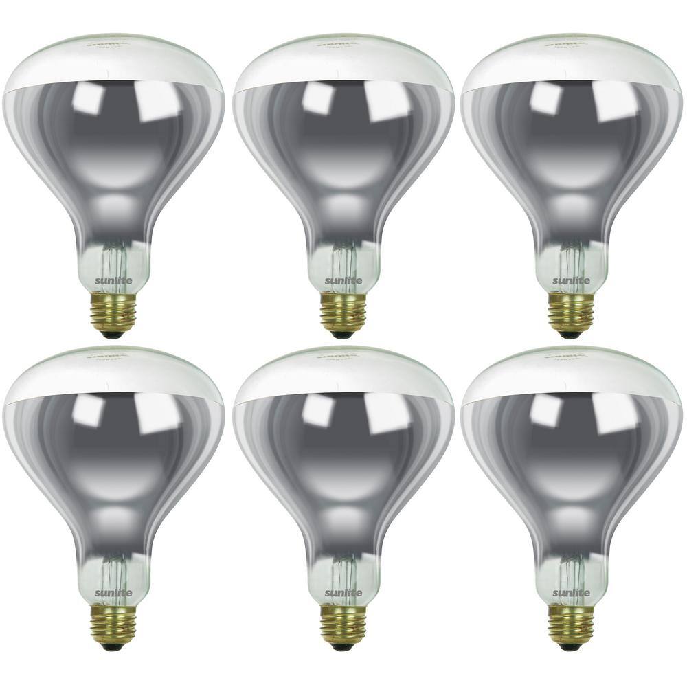 Sunlite 250-Watt R40 Dimmable Mercury Free Incandescent Clear Heat Lamp Bulb (6-Pack) HD03352-6