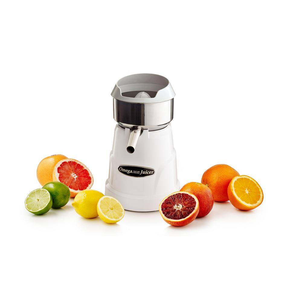 Omega Single Speed Citrus Juicer in White C-10W