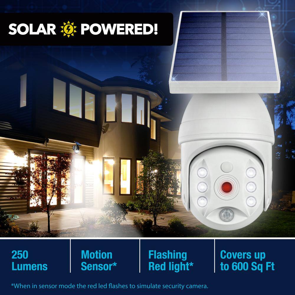 Bell + Howell Bionic Spotlight Extreme White Solar Powered Integrated LED Outdoor Motion Sensor Security Flood Light 9261