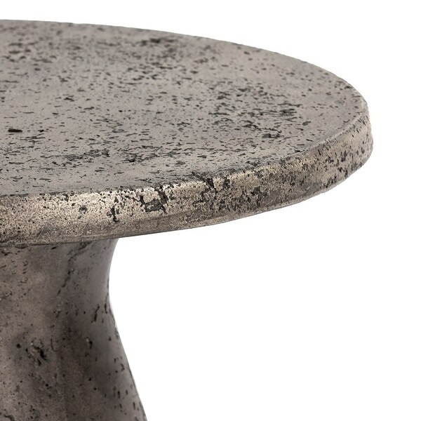 Classic Home Collins 16inch Concrete Outdoor Accent Table