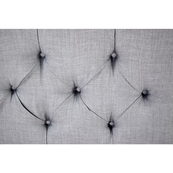 MJL Furniture Jackie Dark Grey Diamond Tufted Upholstered Headboard - - 10360317