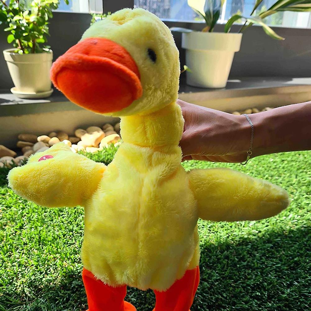 Talking Singing Walking Duck Toy Electronic Plush Toy Stuffed Animal Interactive Birthday Gift For Kids Boys Girls Yellow