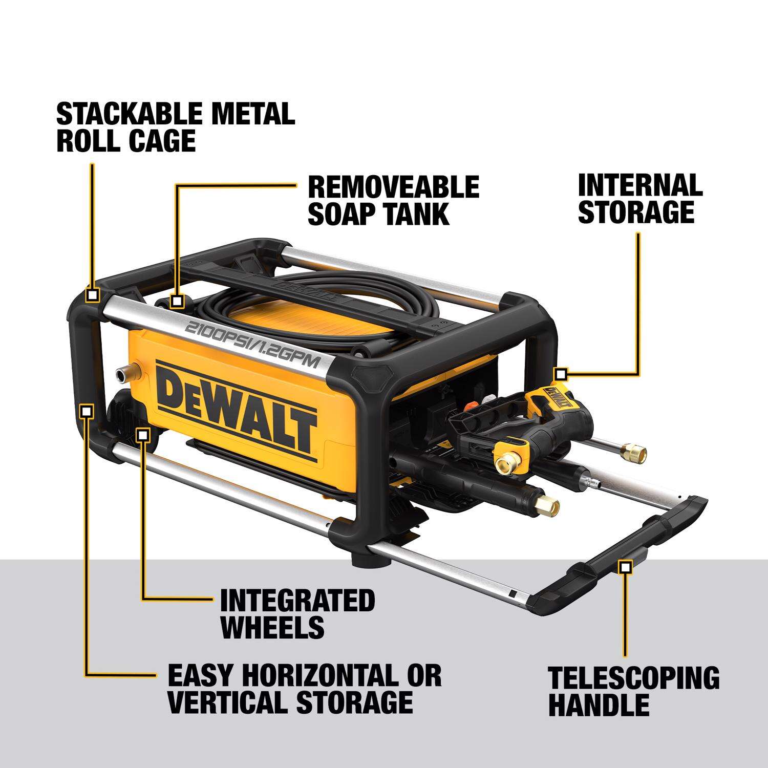 DW DWPW2100 OEM Branded 2100 psi Electric 1.2 gpm Pressure Washer