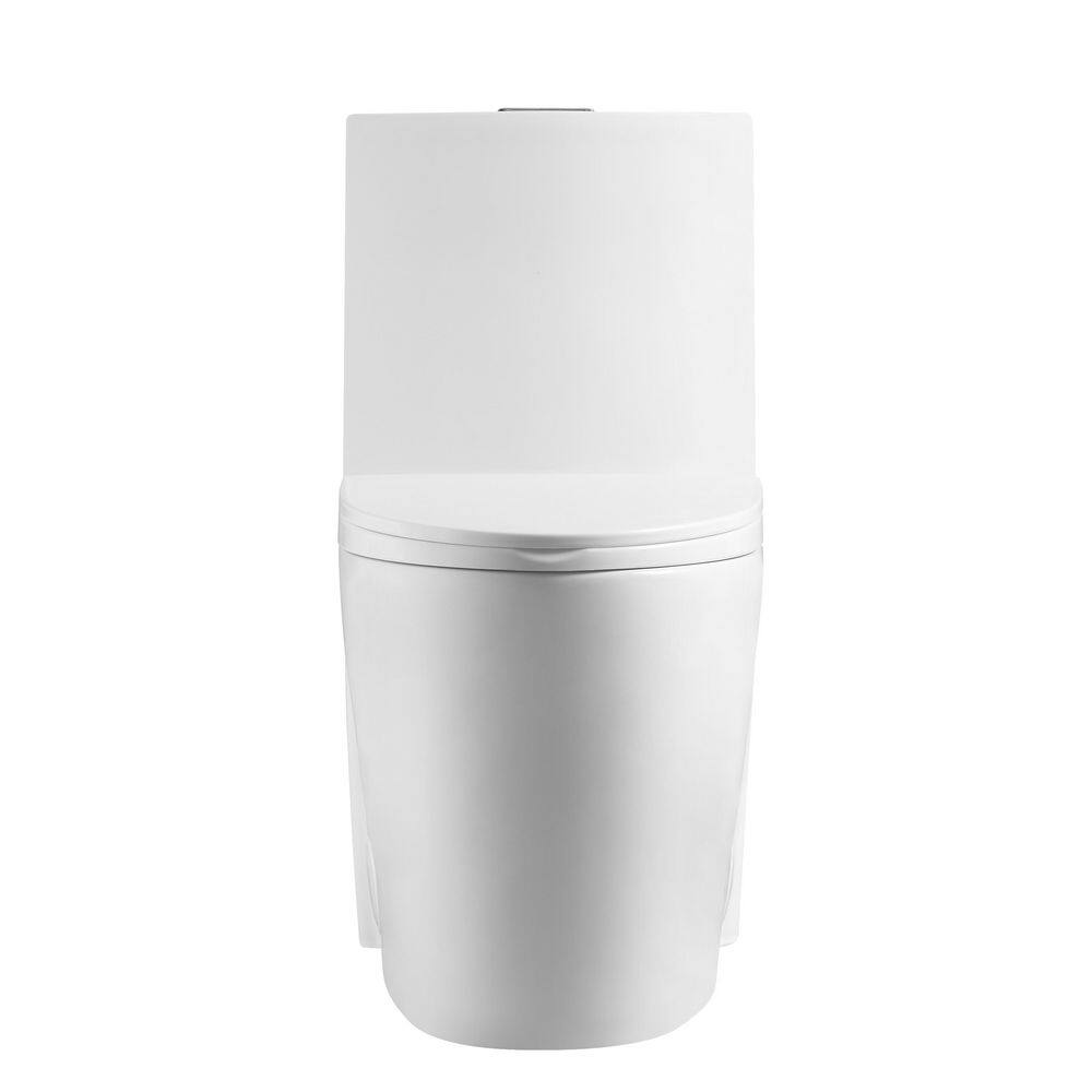 12 in. 1-piece 1.11.6 GPF Dual Flush Elongated Toilet in White Seat Included Antimicrobial Funtion(cUPC Approved) GW21S0901