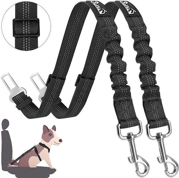 SlowTon Adjustable Dog Car Seat Belt， 2 count