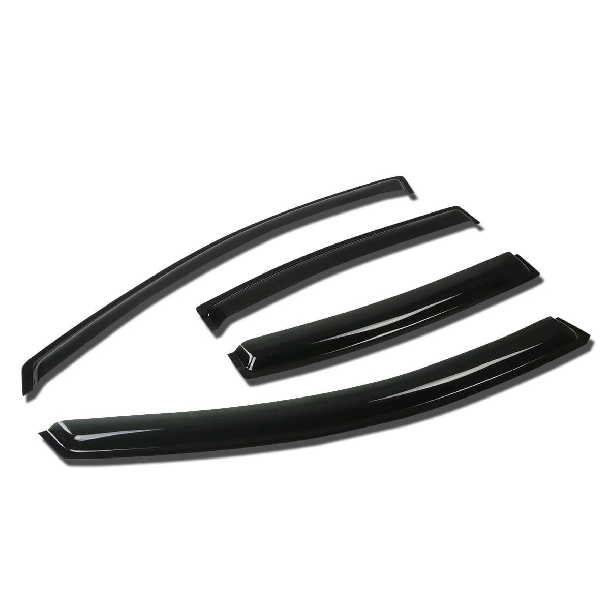 DNA Motoring WVS-154 For 2007 to 2012 Nissan Sentra B16 4pcs Window Vent Visor Deflector Rain Guard (Dark Smoke) 08 09 10 11