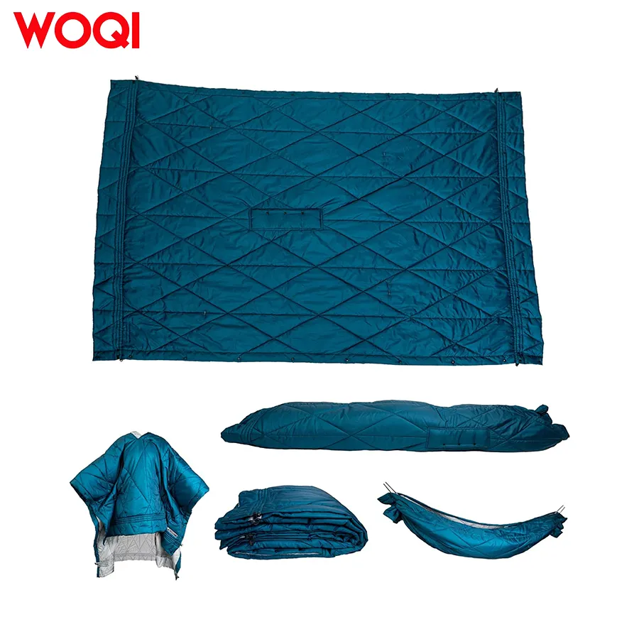 WOQI outdoor waterproof camping blanket travel blanket  can be used as a cloak  sleeping bag