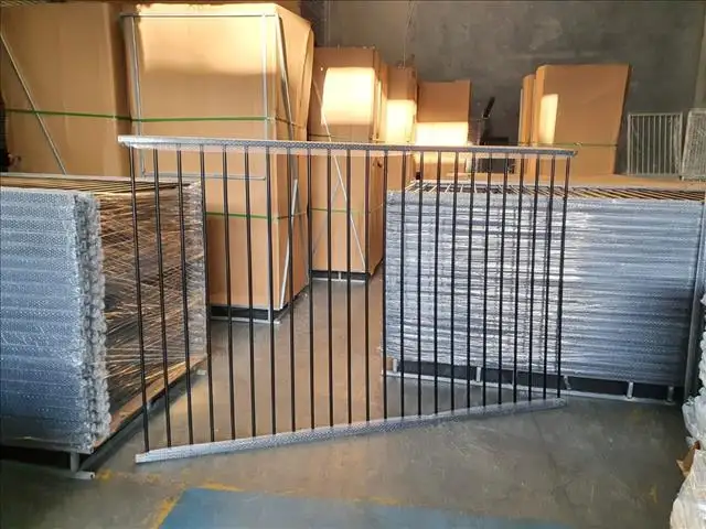 Factory supply steel metal fence 8foot long 6 foot hight steel tubular fence durable steel fence