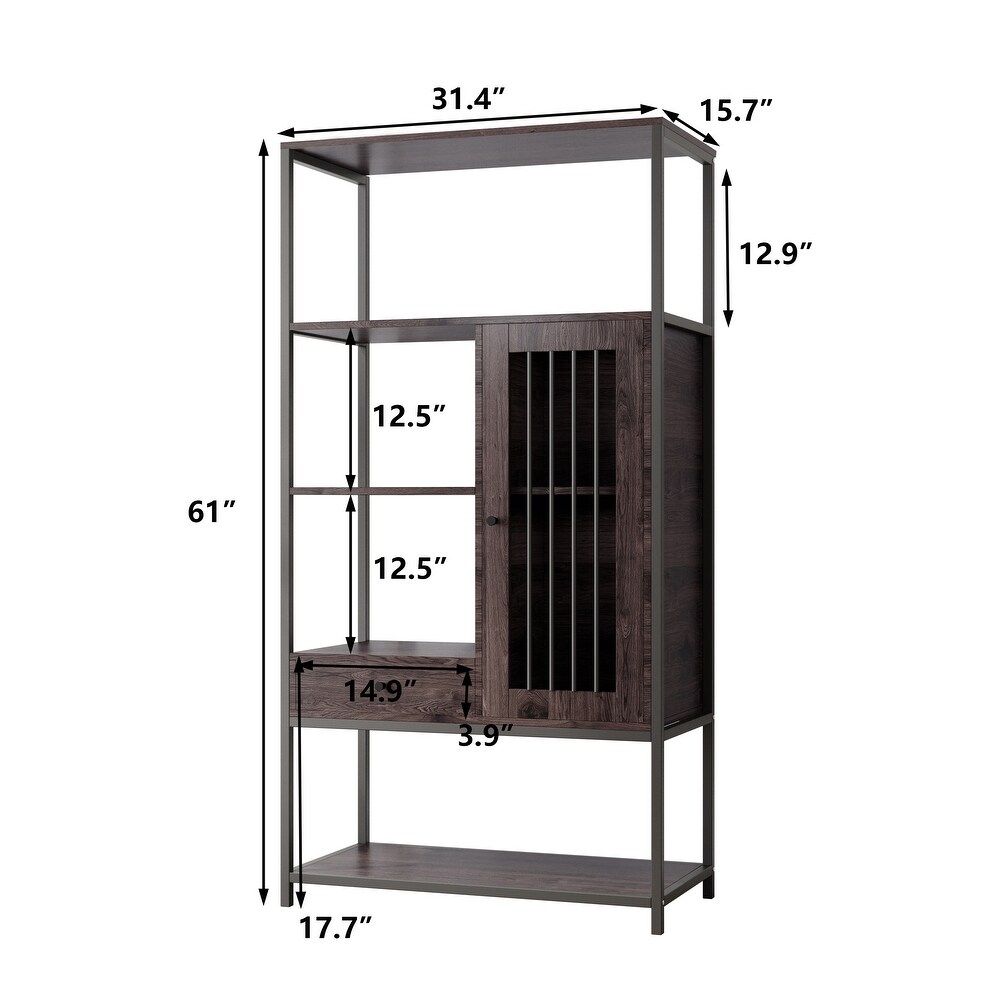 5 Tier Home Office Bookcase and Bookshelf