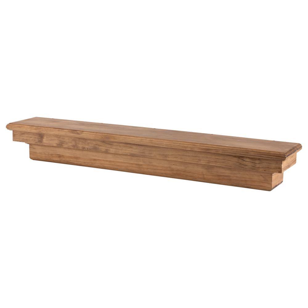 48 in. Aged Oak French Corbel Mantel Shelf m-fcor-4877-agok-none