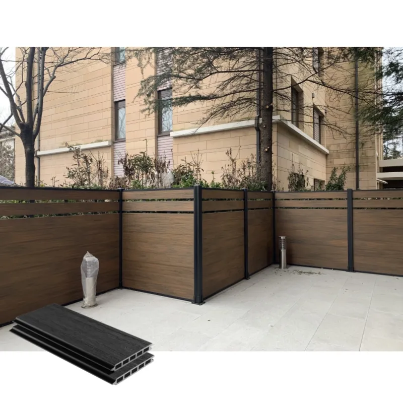 Outdoor WPC pvc wooden colourbond cheap decorative balcony garden supplies fence