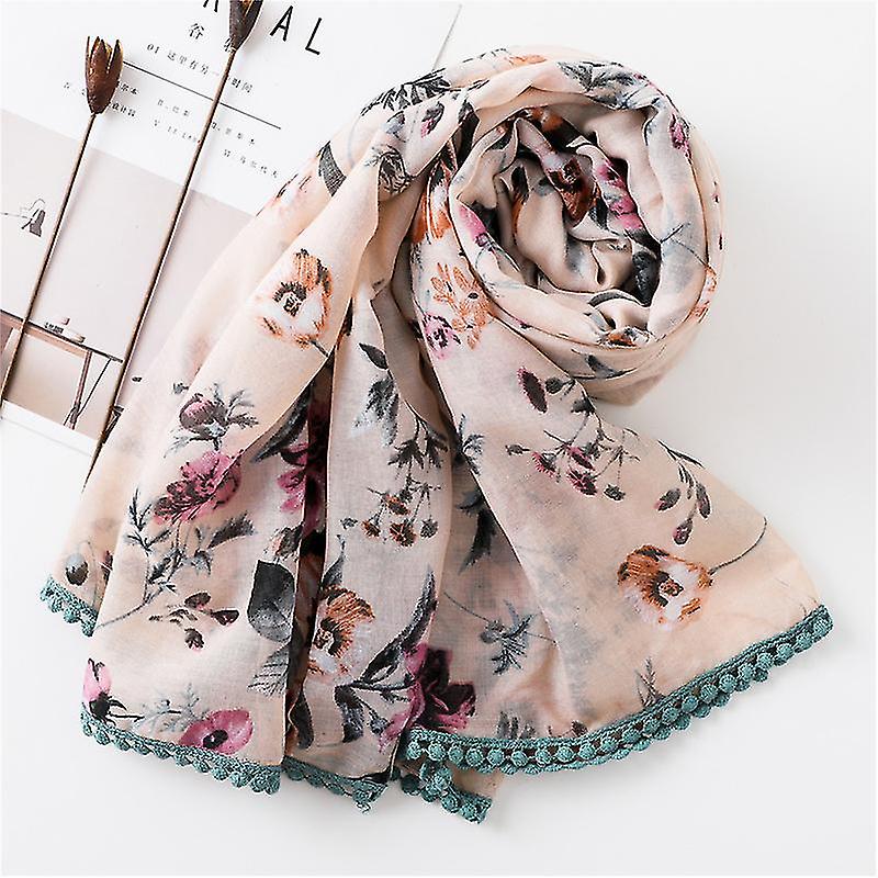 Women's Scarf Long Soft Floral Print Lightweight Neck Scarves Shawl Wrap Ladies Clothing Accessory(1pcs，muliticolor)