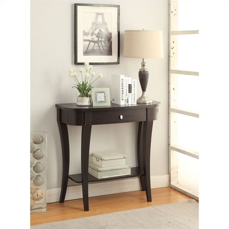 Convenience Concepts Newport Console Table in Espresso Wood Finish   Transitional   Coffee Tables   by Organize It  Houzz