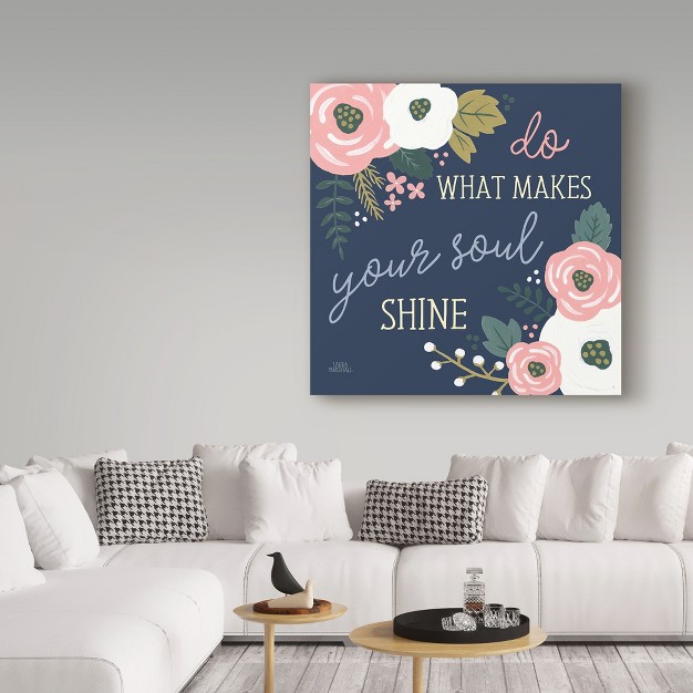 Trademark Fine Art laura Marshall x27 wildflower Daydreams Vii Navy Soul x27 Canvas Art