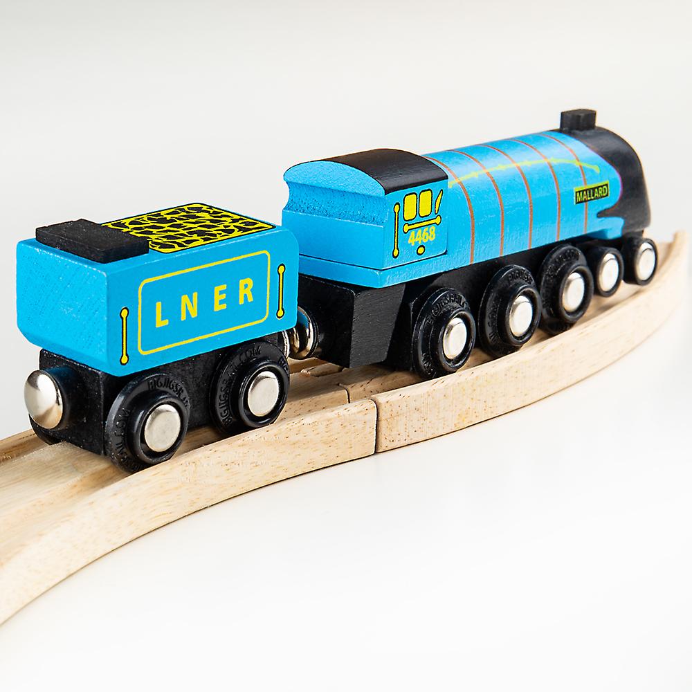 Bigjigs Rail Wooden Mallard Train Engine Locomotive Carriage Railway