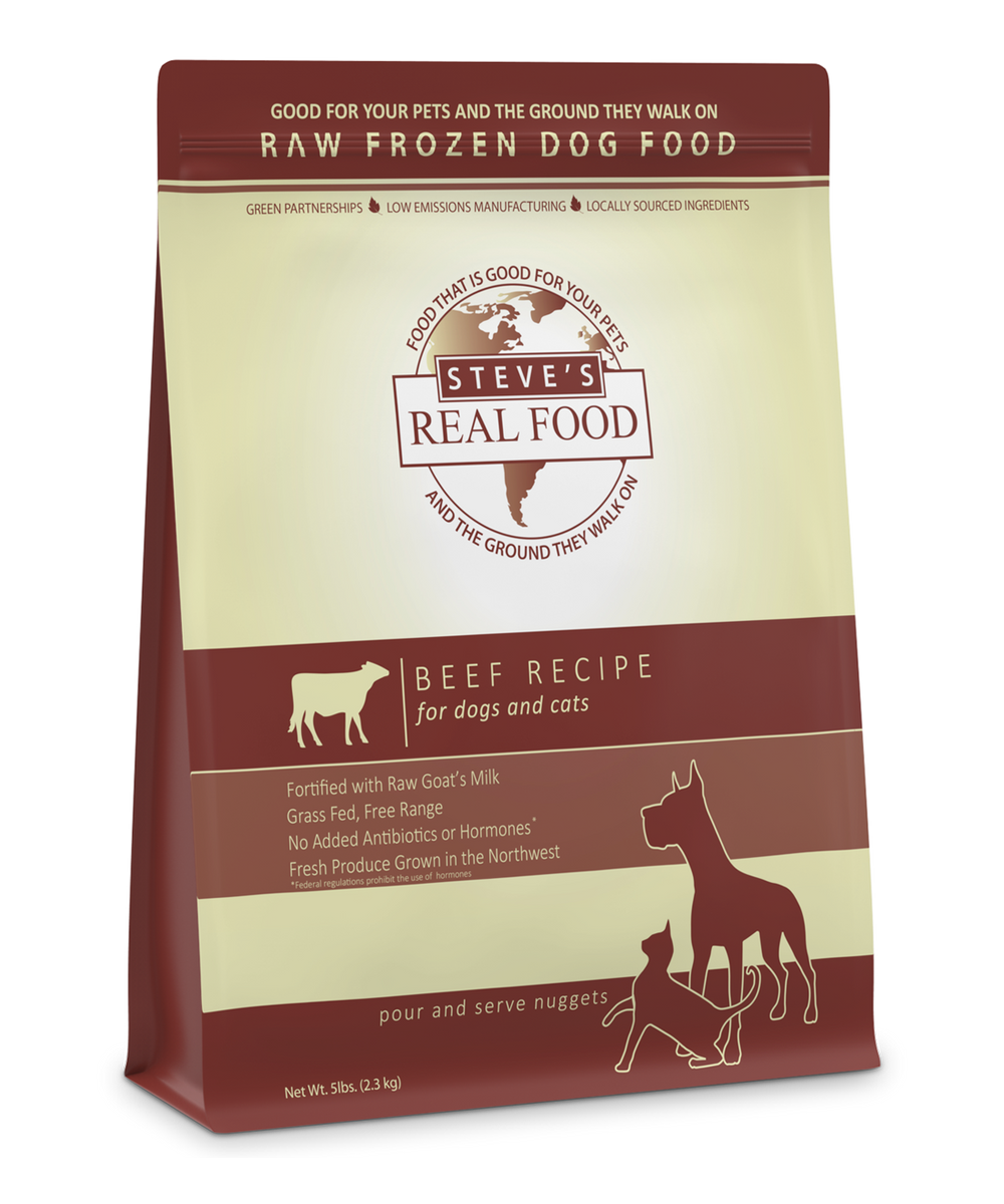 Steve's Real Food Raw Frozen Beef Diet Food for Dogs and Cats