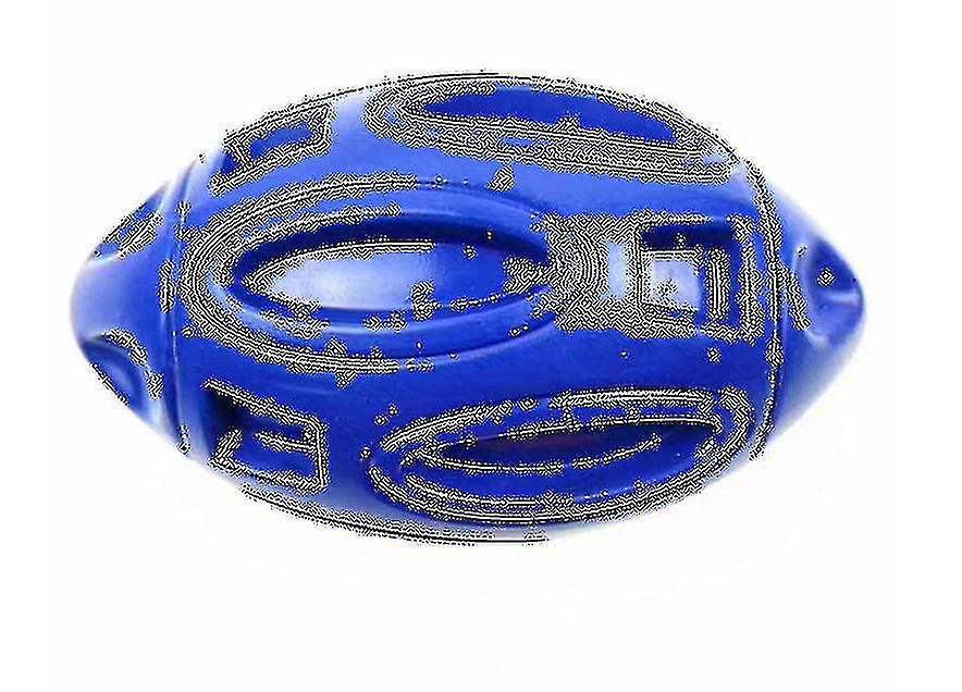 Wear Resistant Rubber Rugby Shaped Dog Toydark Blue