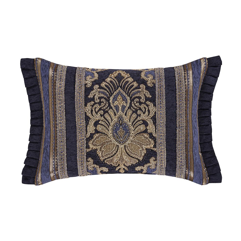 Five Queens Court Woodstock Indigo Boudoir Decorative Throw Pillow