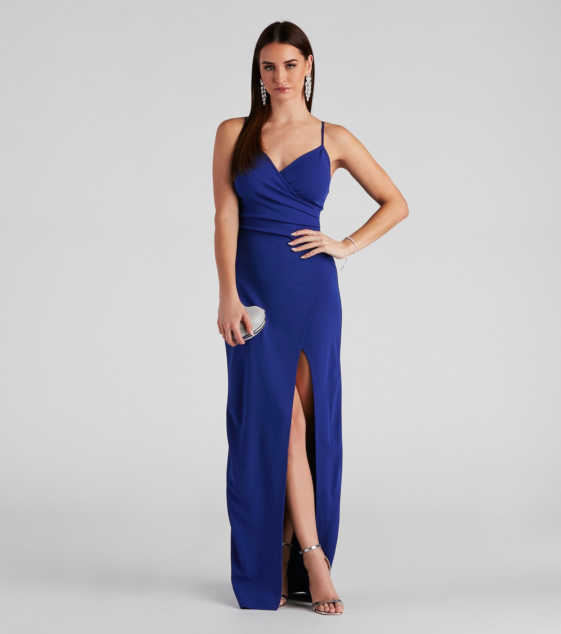 Sasha Formal High Slit Wrap Dress