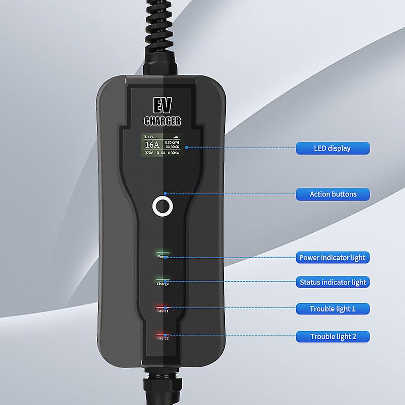 American Standard New Energy Electric Vehicle Charging Gun Home Portable 16， Car Charger