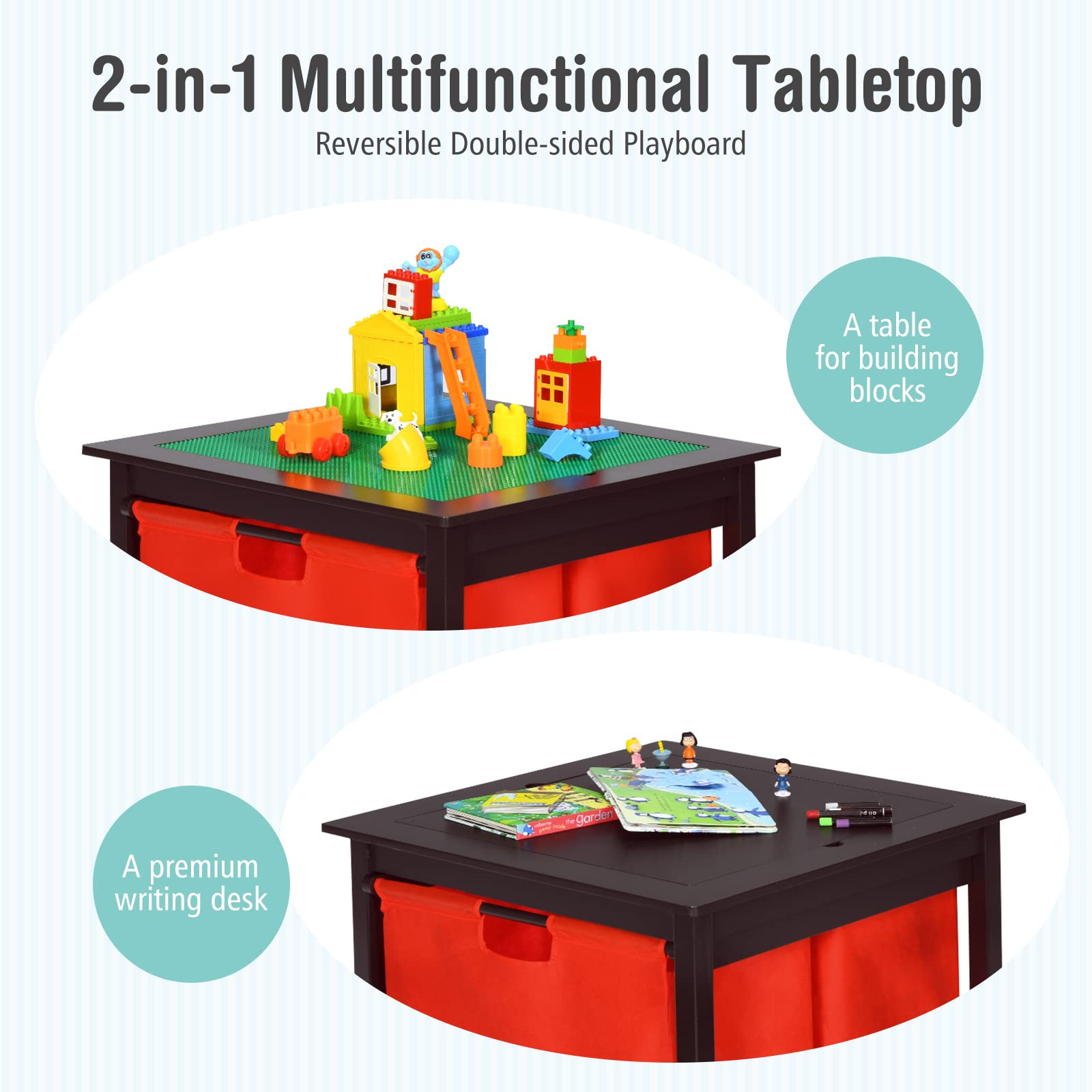 Costzon Kids Table, Children Wooden Activity Table