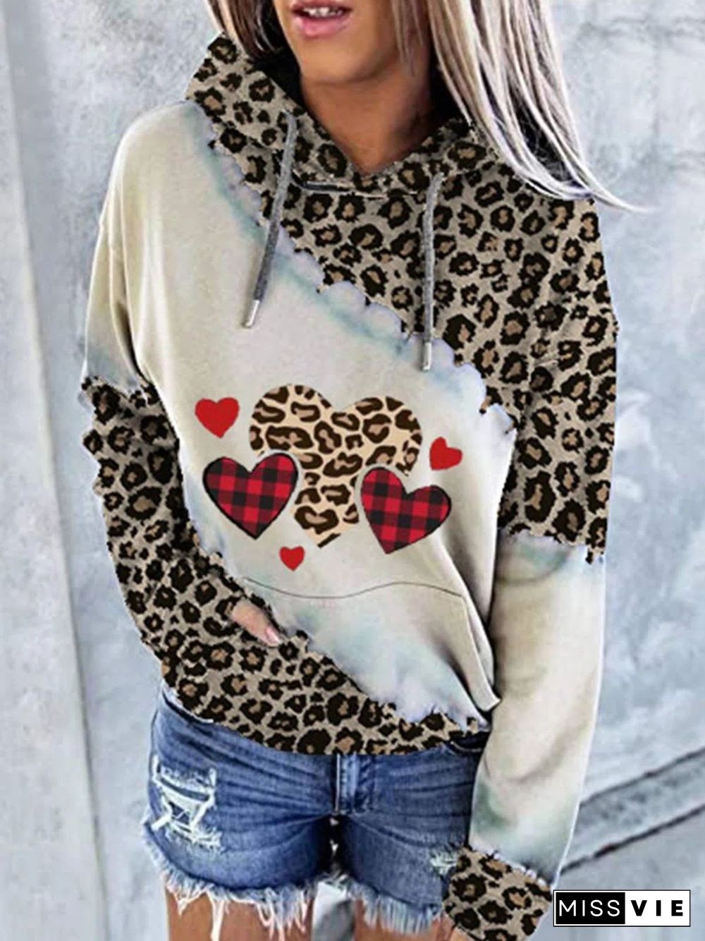 Fashion Printed Loose Hoodie