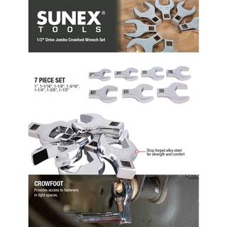 SUNEX TOOLS Crowfoot Wrench Set 9720A