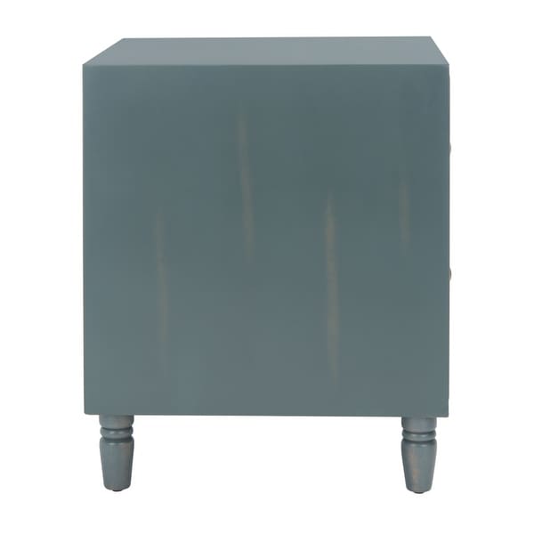 SAFAVIEH Blaise Dark Teal 2-Drawer Storage Night Stand Table - 22